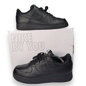 Nike by You Air Force 1‎ AF1 Low Black / White DN4162-991 Men's 11 Women's 12.5